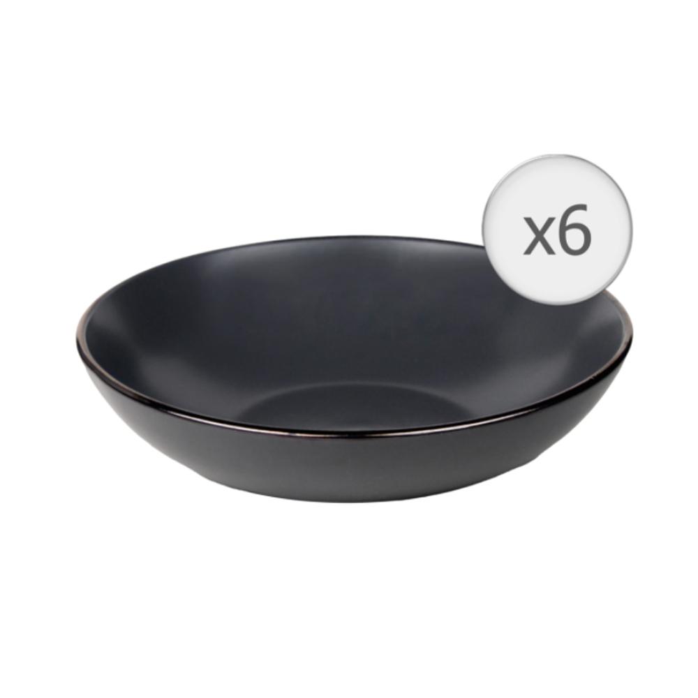 SET 6 FARFURII ADANCI, CERAMICA 20 CM, CALYPSO,